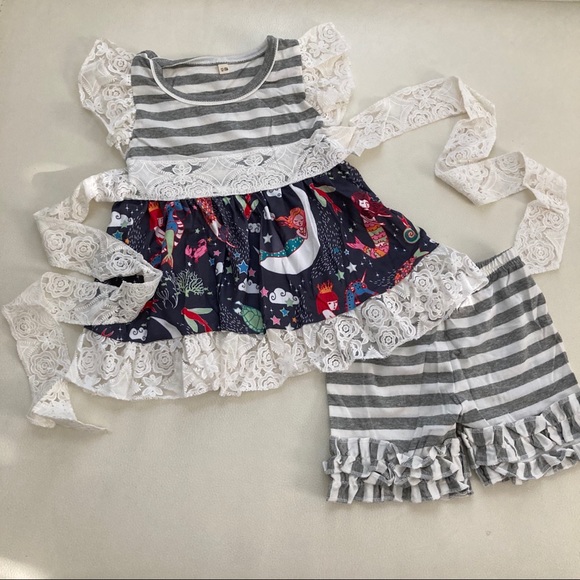 Boutique Mermaid 🧜♀️ cute lace shorts set - Picture 7 of 7